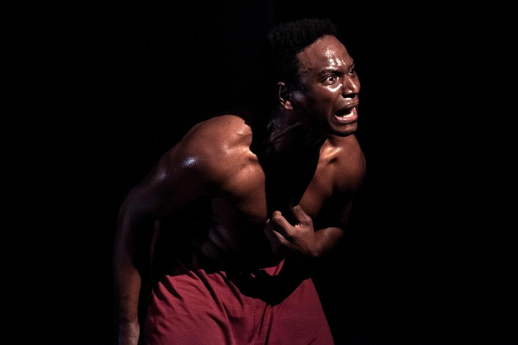 Actor performing on stage at the Everyman Theatre